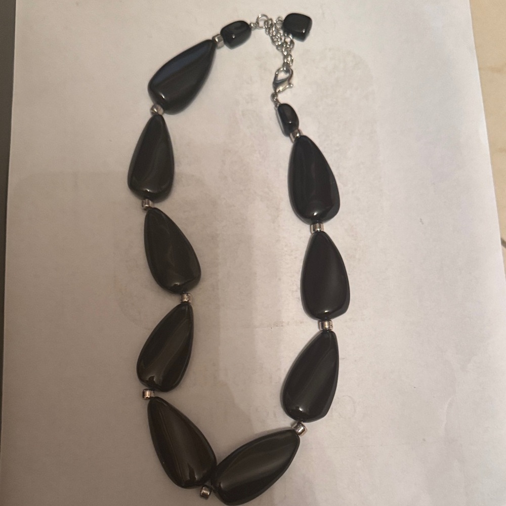 “Ebony” Necklace 16” + 3” ext.